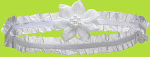 No Slippy Hair Clippy White Flower Girl Large Sheer Petal Flower Headband 