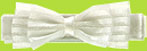 No slippy Hair Clippy Shayla White Organza Mini Baby Bow for Babies and Toddlers