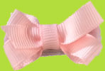 Haley Pink Mini Grosgrain Baby Bow on 1 1/4" clip