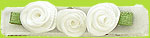 White Rosettes Hair Clip for Baby and older