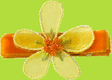No Slippy Hair Clippy Orange Grier Funky Flower Hair Clip 