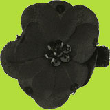 Black Flower Hair Clip