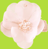 Pink Lindsey 2 inch Girls Flower Hair Clip with Sequins 