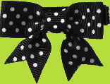 No Slippy Hair Clippy Black Dottie Mini Dot Baby Bow 