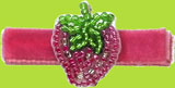 No Slippy Hair Clippy Yolanda Pink Beaded Strawberry Hair Clip