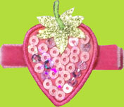 No Slippy Hair Clippy Jenna Hot Pink Strawberry Sequin Hair Clip 