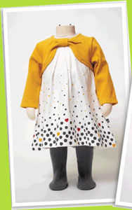 Petit Lem Winter Dots Dress and Tights Set 