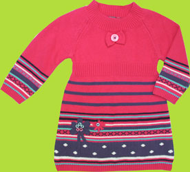 Petit Lem Winterland Knit Dress w/Button Decorations $42.45.