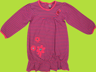 Petit Lem Winterland Stripe Dress w/Flowers