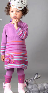 Petit Lem Multi Stripes Knit Dress