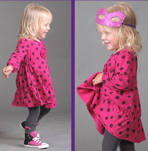 Petit Lem Rapberry Polka Dot Dress