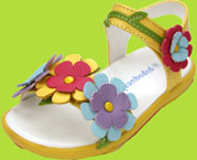 Pipsqueaks Yellow Multi Flower Sandal