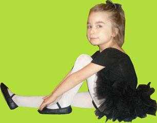 Posh Black Cap Sleeve Leotard and Black Tulle Tutu