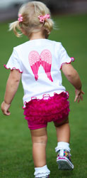 RuffleButts Fuchsia Playground Shorts with Fuchsia Organza Ruffles 