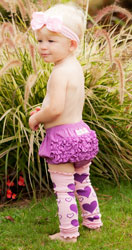 Rufflebutts Plum Woven Bloomers w/Rufflebutt 
