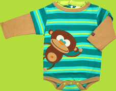 Sozo Cheeky Monkey Long Sleeve Bodysuit