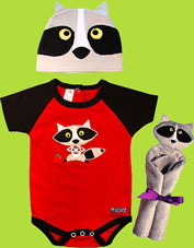 Sozo Raccoon Welcome Home 3 Pc. Gift Set