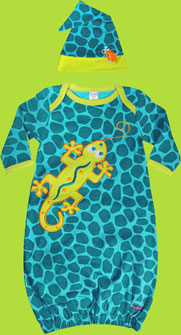 SoZo Gecko Gown and Cap Set
