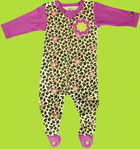 SoZo Floral Leopard Footed Romper 