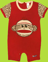 SoZo Sock Monkey Shorts Romper