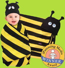SoZo "Beehave" Cotton Swaddle Blanket/Cap Set 