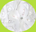 Sweet Baby Jess White Eyelet Summertime Dress Flower Decoration Close-up