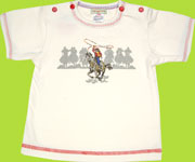 Tangerine Cream Cowboy T-shirt with Snaps