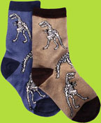 Tic Tac Toe Dino Skeletons Socks 