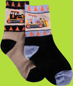 Tic Tac Toe "Tuff Trucks" Socks 