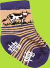Tic Tac Toe Animal Farm Cow Socks 