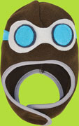 Tuff Kookooshka Brown Aviator Children's Fleece Hat w/Ear Flaps