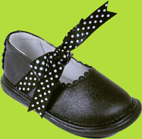 Wee Squeak Black Ribbon Tie Squeaky Mary Jane 