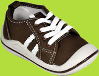 Wee Squeak Brown Squeaky Tennis Shoe w/ White Stripe 