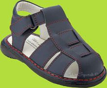 Wee Squeak Navy Squeaky Fisherman Sandals for kids 