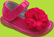 Wee Squeak Hot Pink Peony MaryJane 