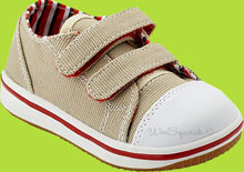 Light Beige Velcro Squeaky Tennis Shoes 