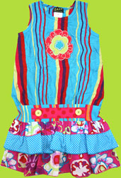 ZaZa Couture All Mixed Up Drop Waist Dress