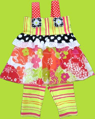 Za Za Couture Minnie Stripe Capri Set