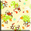 Zutano Monkeys Print