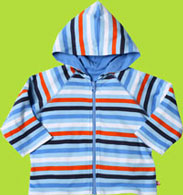Bold Stripe Chambray Reversible Zip Hoodie for Toddlers