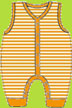 Zutano Orange Candy Stripe Sleeveless Romper 