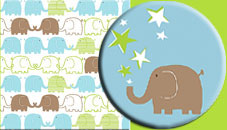 Zutano Elephants Print