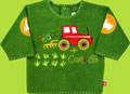 Zutano Tractor Apple Cotton Sherpa Pullover 