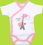 Zutano Newborn Love You Short SLeeve Wrap Bodysuit