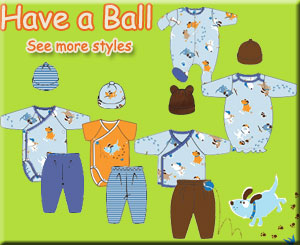 Zutano Itzy-Bitzy Newborn Clothing in Have a Ball Print
