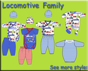 Zutano Newborn Clothing in Locomotive Print