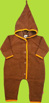 Chocolate Cotton Sherpa Elf Onezie