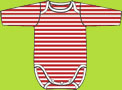 Zutao Red Candystripe Long Sleeve Onezie