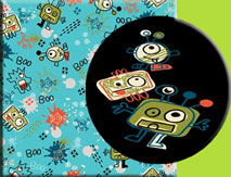 Zutano Messy Bots Print