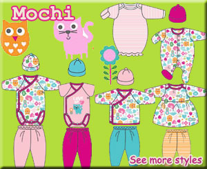 Zutano Newborn Clothing in Mochi print